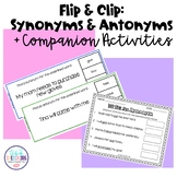 Flip & Clip: Synonyms/Antonyms + Boom Cards™ for Speech Therapy