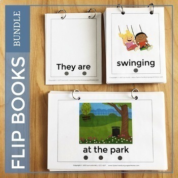 Preview of Speech Therapy Activities Bundle. Grammar and Language Flip Books