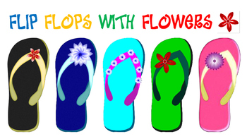 Flip Flop Clip Art with Flowers by Clippin Art | TPT