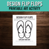Flip Flop Design About Me Art Activity | Back to School Printable