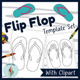 Flip Flop Template Set: Summer Craft, Beach Day Activities