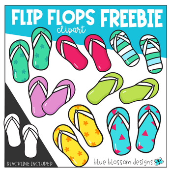 Flip Flops Clipart Freebie by Blue Blossom Designs - Amy Beckstrand
