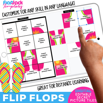 Preview of Flip Flops Digital Editable Google Slide Secret Pictures | Distance Learning