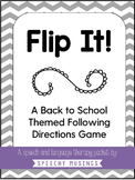 Flip It! A Back to School Themed Following Directions Game