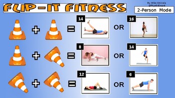 Preview of Flip-It Fitness! - Powerpoint version with Animated GIFs - 2 and 3-person