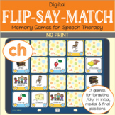 Flip-Say-Match – CH – No Print Digital Matching Game for S