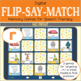 Flip-Say-Match – R – No Print Digital Matching Game for Sp