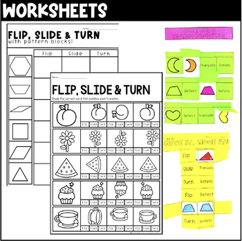 Flip Slide Turn Shape Translations by Lauren Fairclough | TpT