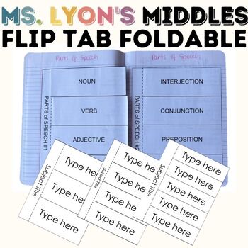 Preview of Flip Tab Notebook Foldable