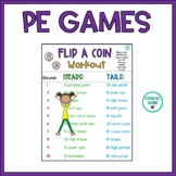 Flip a Coin workout game | PE At Home | Distance Learning 