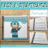 Silly Sentences Writing January - Fun Monthly Themed Flip 