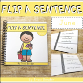 Silly Sentences Writing June - Fun Monthly Themed Flip a Sentence