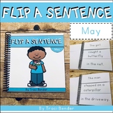 Silly Sentences Writing May - Fun Monthly Themed Flip a Sentence