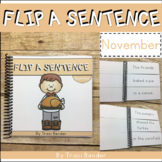Silly Sentences Writing November - Fun Monthly Themed Flip
