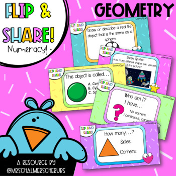 Preview of Flip and Share: Geometry! PowerPoint Slides | 2D Shapes & 3D Objects |
