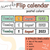 Flip calendar | Simple design | Pastel colors