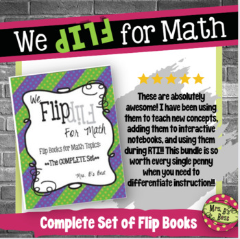 Preview of Flip for Math:  The COMPLETE Set of Math Flip Books Bundled Into ONE!