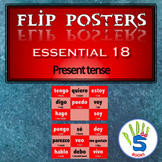 SPANISH Flip poster- Essential 18 verbs (present tense)