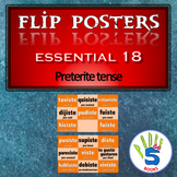 SPANISH Flip poster- Essential 18 verbs (preterite tense)