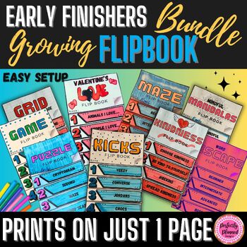 Preview of FlipBook BUNDLE | Puzzle | Word Search | Maze | Early Finisher Game & Activities