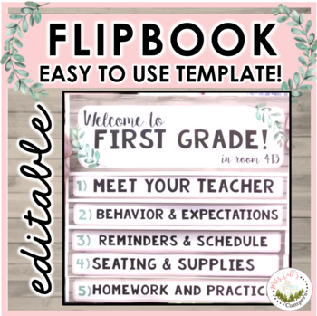 Preview of Flipbook Template | Editable | No Cutting