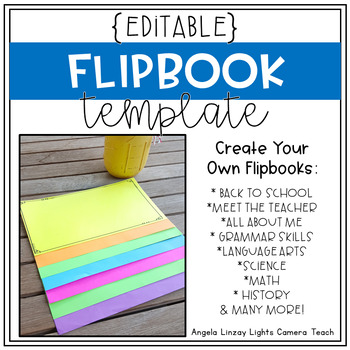 Preview of Flipbook Template for ANY Subject  {EDITABLE}