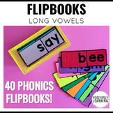 Phonics Flipbooks with Long Vowel Word Families