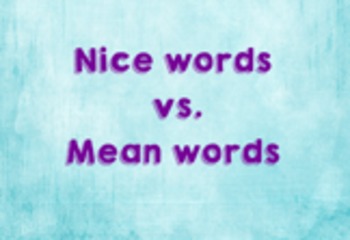 Preview of Flipchart - Friendship: nice words v mean words