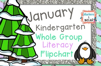 Preview of FREEBIE Flipchart- January Literacy Whole Group