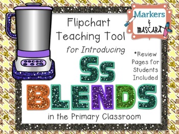 Preview of Flipchart - Teaching Tool - Ss Blends (Review Pages Included)