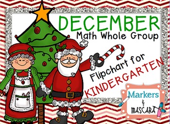 Preview of Flipchart Whole Group Math- December Calendar