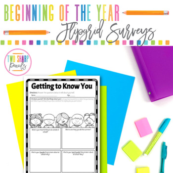 Preview of Flipgrid Back to School Student Surveys | Beginning of the Year | First Week