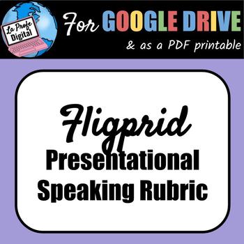 Preview of Flipgrid Presentational Speaking Rubric *freebie*