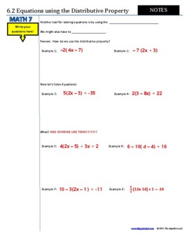 Preview of FlippedMath Solve Equations with Distributive Property