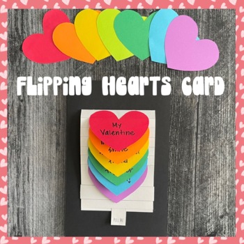 Preview of Flipping Hearts Card Template
