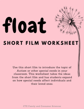 Preview of Float Short Film Worksheet (Autism, Special Needs, Inclusion, Diversity, SPED)
