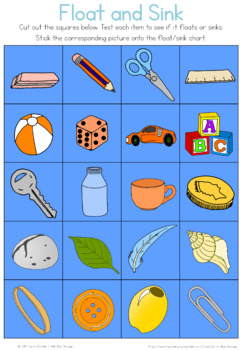 Float and Sink sort worksheets by Little Blue Orange | TpT