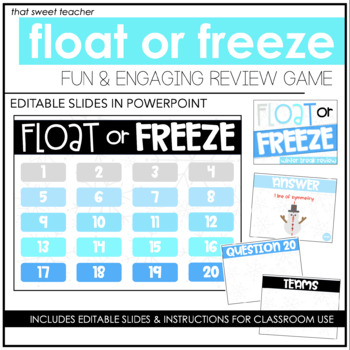 Preview of Float or Freeze | Classroom Review Game | Great for After Winter-Break