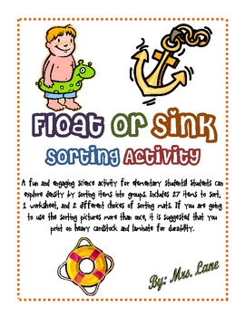 Preview of Float or Sink Sorting Activity! Fun! Fun! Fun!