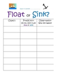Float or Sink recording Sheet
