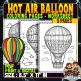 Floating Fantasies: St. Hot Air Balloon Coloring Adventure