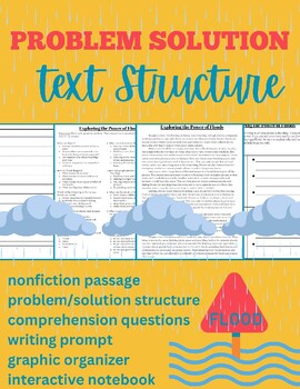 Preview of Floods - Problem Solution Text Structure: Nonfiction Article with Writing Prompt
