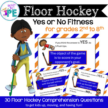 Preview of Floor Hockey Rules Yes or No Fitness Warm Up