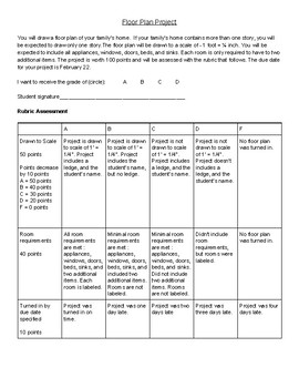 Preview of Floor Plan Rubric