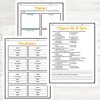 Flora and Ulysses Book Study by Learn in Color | TpT