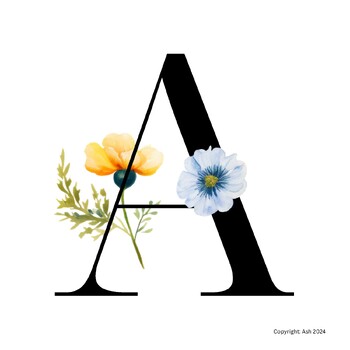 Preview of Floral Alphabet A-Z