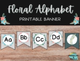 Floral Alphabet Banner-Printable