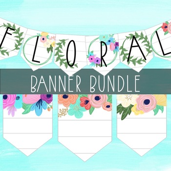 Floral Banner Bundle By Taracotta Sunrise by Taracotta Sunrise | TpT