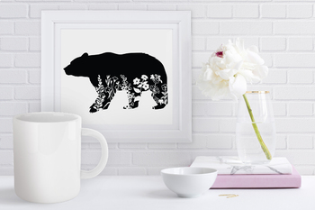 Download Floral Bear Svg Floral Baby And Mama Bear Svg Cut Files Floral Bear Clipart