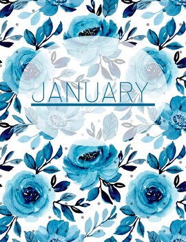 Floral Binder Inserts - Monthly Organization by Samantha Ortiz | TPT